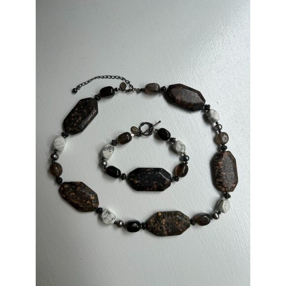 Donna Dressler Necklace & Bracelet Set Beads 925 Sterling Silver - Picture 6 of 13